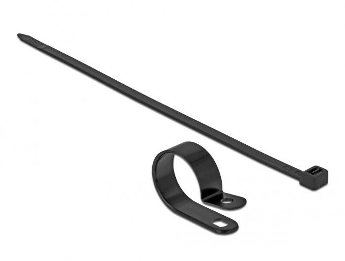 Delock Kabelbinder držák kabelu šroubovací 18876 Průměr kabelového svazku (rozsah) 25.4 mm (max) bez obsahu halogenů čer-1