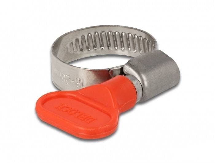 Delock 19435 Hadicová spona Nerezová ocelPlast Průměr svazku (min.) 16 mm Průměr svazku (max.) 25 mm 10 ks-1
