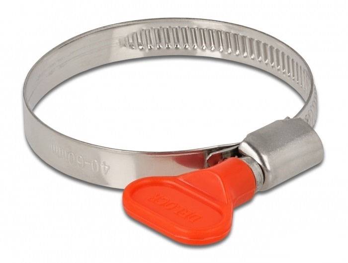 Delock 19449 Hadicová spona Nerezová ocelPlast Průměr svazku (min.) 40 mm Průměr svazku (max.) 60 mm 10 ks-1