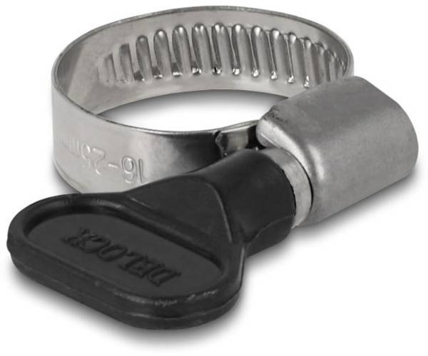 Delock 19450  Hadicová spona Nerezová ocel<br>Plast Průměr svazku (min.) 16 mm Průměr svazku (max.) 25 mm 10 ks