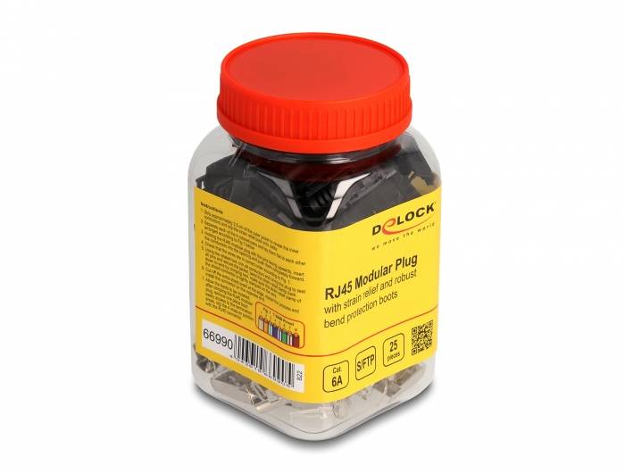 Delock 66990, RJ45 konektor, černá, stříbrná, 1 ks-1
