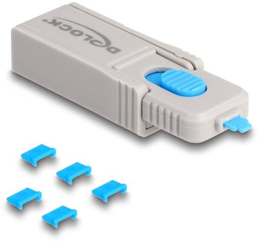 Delock Zámek USB-B portu 20925 modrá, šedá 20925-0