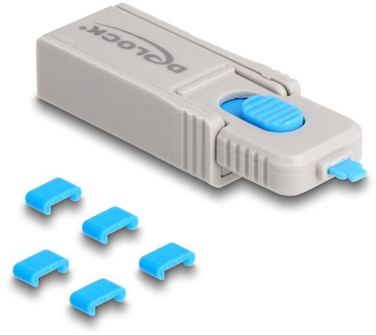 Delock Zámek k portu USB-C® 20926 modrá, šedá 20926-1