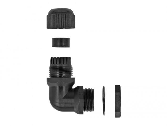 Delock 60333 voděodolná PG16 plast černá 1 ks-2