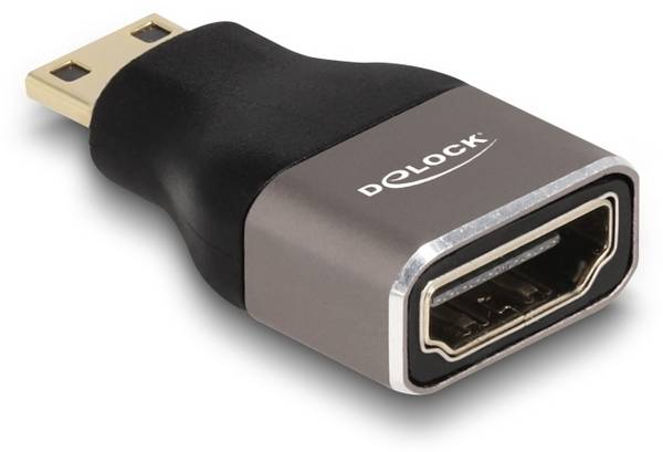 Delock 60080 HDMI adaptér [1x Mini HDMI™ - 1x HDMI zásuvka] černá, šedá pozlacené kontakty