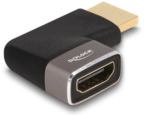 Delock 60082 HDMI adaptér [1x HDMI zástrčka - 1x HDMI zásuvka] černá, šedá  0 mm