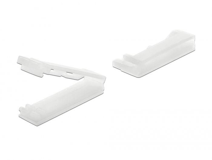 Delock držák plochých kabelů samolepicí 60180 pro plochý kabel transparentní 10 ks-2