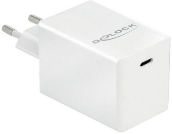 Delock 41447 USB nabíječka, USB Power Delivery (USB-PD) , Nadproudová ochrana, USB-C® zásuvka, 60 W, Dodávka energie, bílá