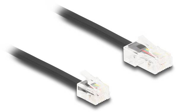Delock telefonní kabel  3 m černá