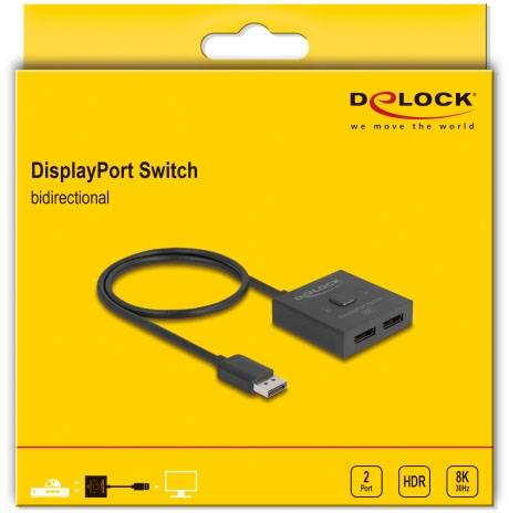 Delock Delock - Videoverteiler/-Switch - 8K, bidirektional DisplayPort přepínač-2