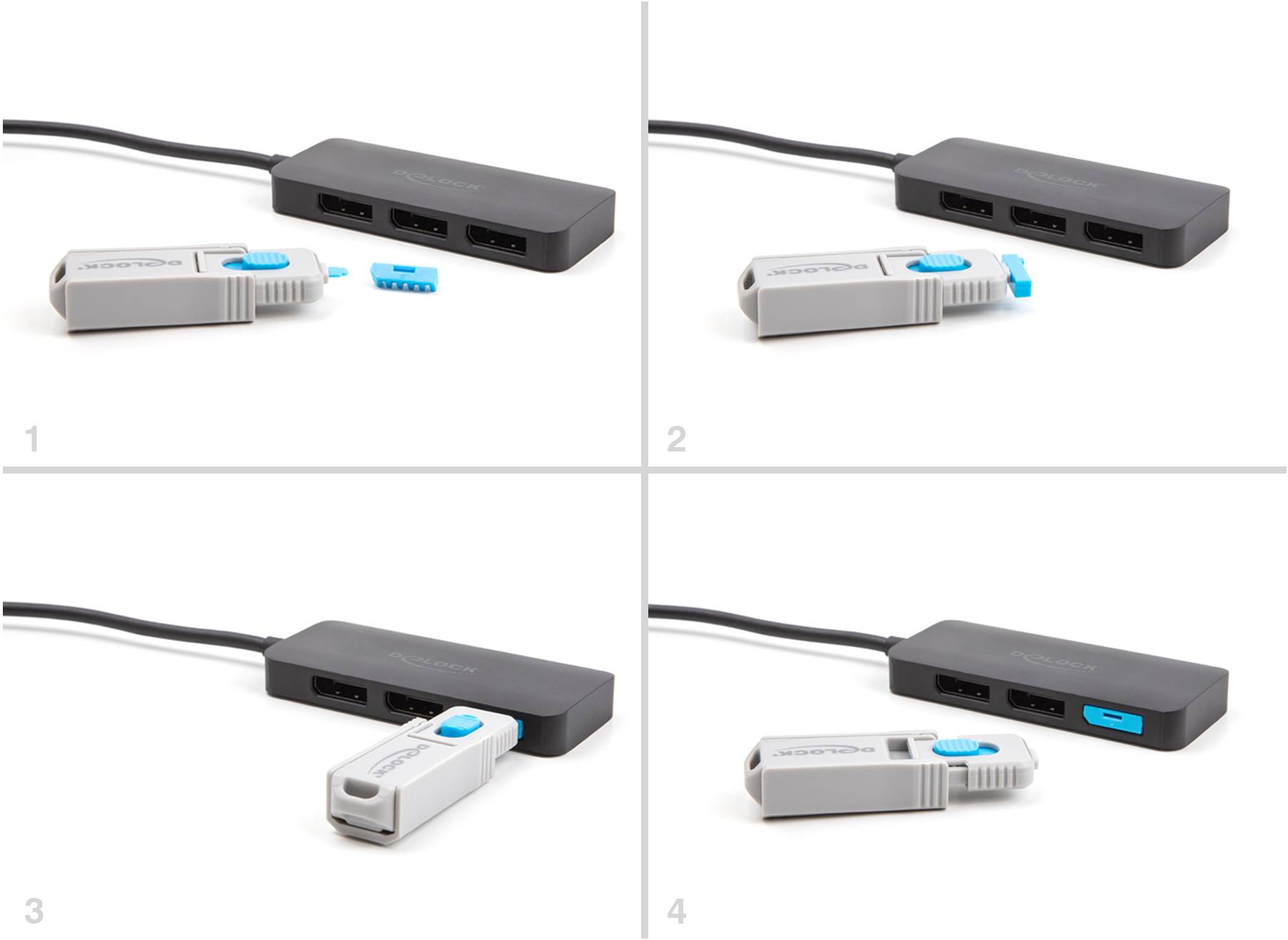 Delock Zámek DisplayPort 20951 modrá 20951-2