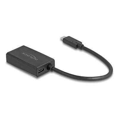 Černý HDMI-VGA adaptér s krátkým kabelem, vhodný pro připojení zařízení s HDMI k VGA monitorům.