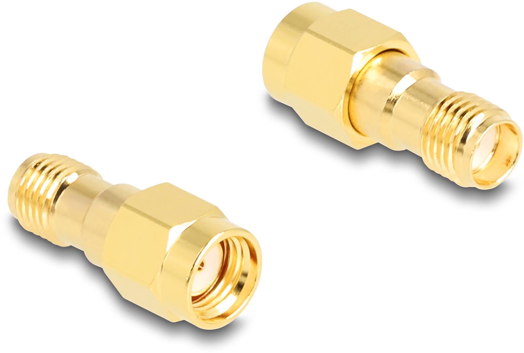 Delock 90203 90203 HF adaptér Zástrčka RPSMA - SMA zásuvka 1 ks Piece-3
