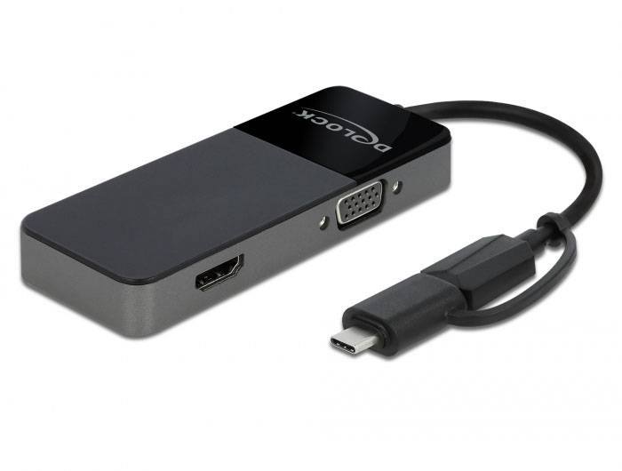 Delock 64085 USB 3.0 / HDMI / VGA adaptér černá 12 cm-2