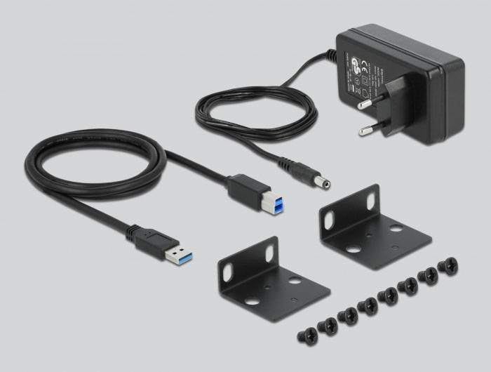 Delock 64112 USB Hub 16 portů USB-A, DC zásuvka 3,5 mm USB 3.2 Gen1 5 GBit/s černá 64112-2
