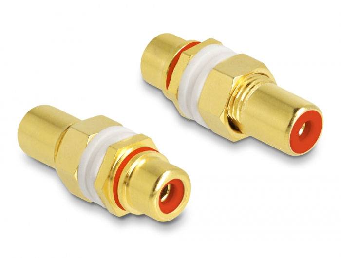 Delock 64142 64142 cinch audio adaptér [1x cinch zásuvka - 1x cinch zásuvka] zlatá, červená-0
