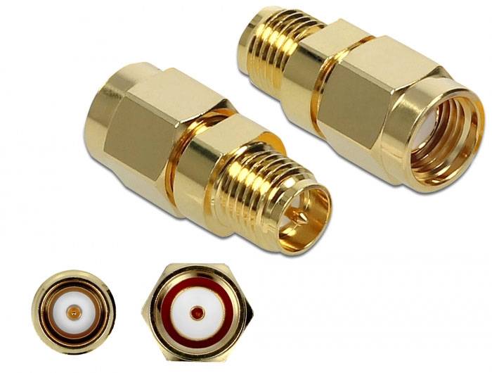 Delock 89977 89977 HF adaptér Zástrčka RPSMA - Zásuvka RPSMA 0 mm 1 ks-0