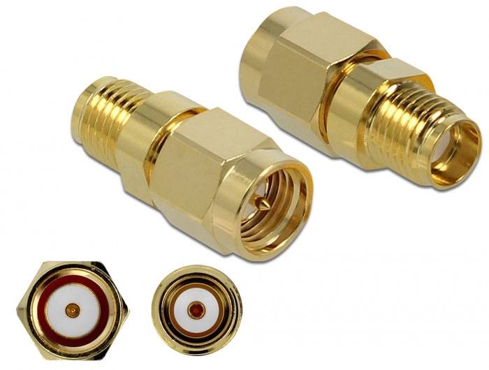 Delock 89972 89972 SMA adaptér SMA zástrčka - SMA zásuvka 1 ks Piece-1