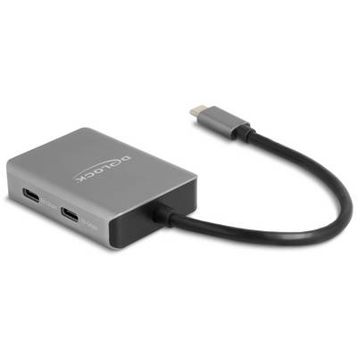 Delock 64249 USB Hub 4 porty USB-C® USB 3.2 Gen2 10 GBit/s s konektorem USB C černá, šedá 64249-0