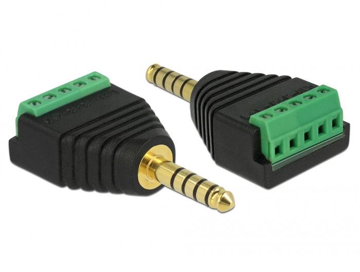 Delock 65948 65948 jack audio adaptér [1x jack zástrčka 3,5 mm - 1x zásuvka] černá, zelená-1