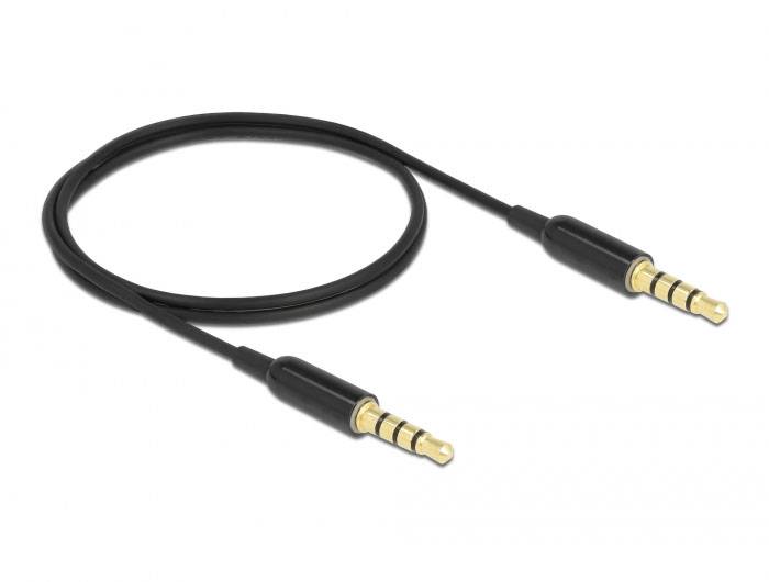 Delock 66075 jack audio kabel [1x jack zástrčka 3,5 mm - 1x jack zástrčka 3,5 mm] 0.5 m černá-0