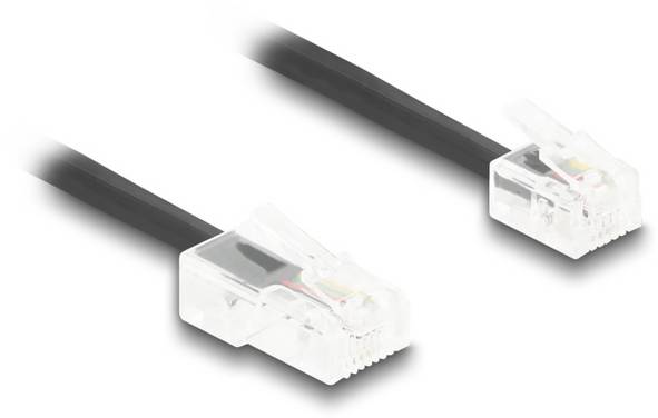 Delock telefonní kabel  5 m černá
