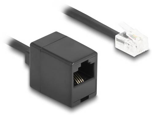 Delock telefonní kabel  3 m černá