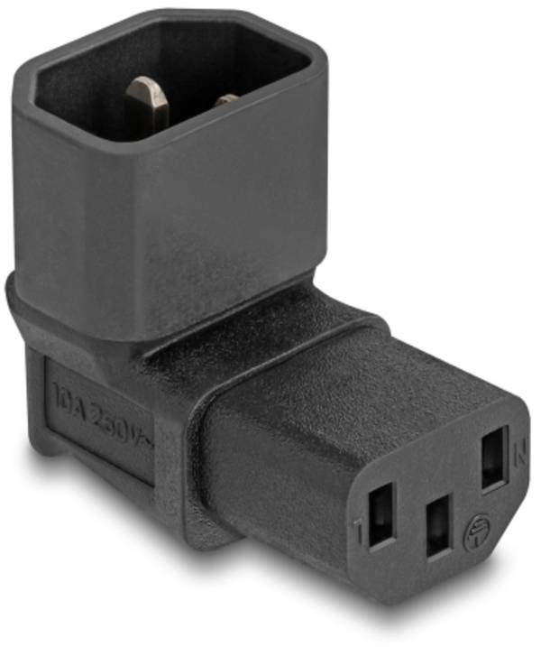 Delock 80472 síťový adaptér IEC zástrčka C14 10 A - IEC C13 zásuvka 10 A černá 0 mm 1 ks Bag