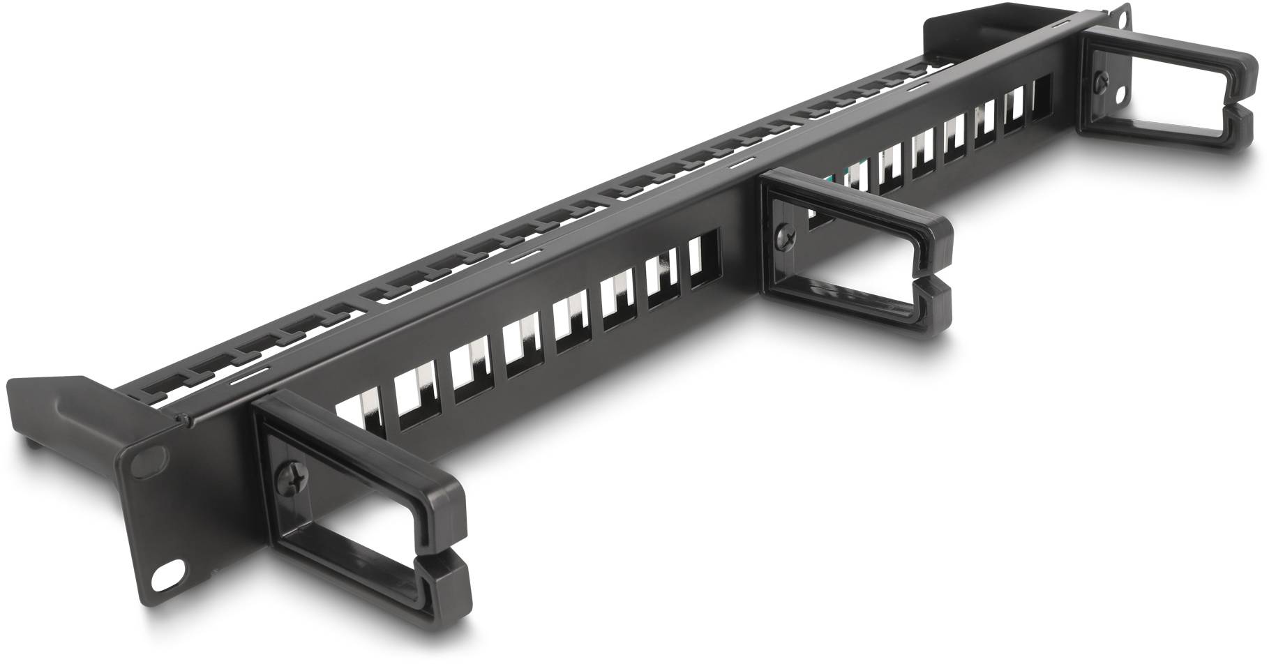Delock 66237 patch panel 483 mm (19") 1 U černá neosazený-0