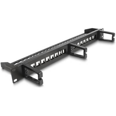 Delock 66237 patch panel 483 mm (19") 1 U černá neosazený-0