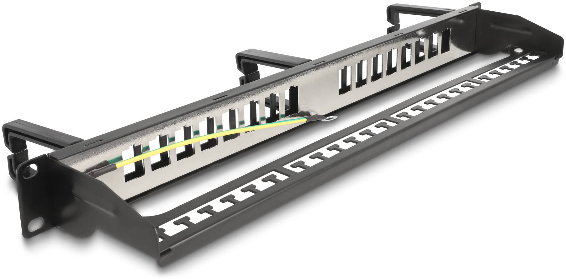 Delock 66237 patch panel 483 mm (19") 1 U černá neosazený-2
