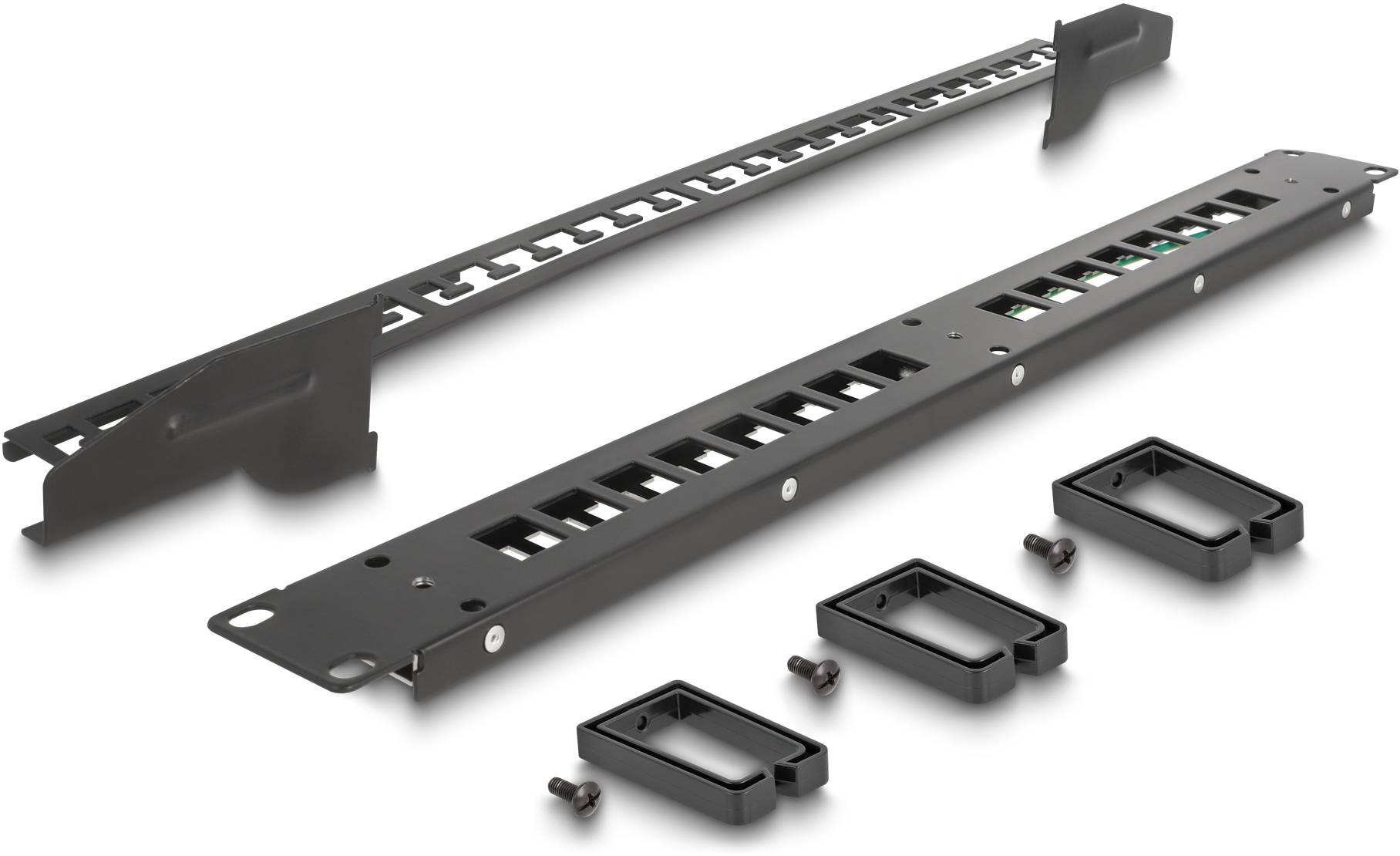 Delock 66237 patch panel 483 mm (19") 1 U černá neosazený-3