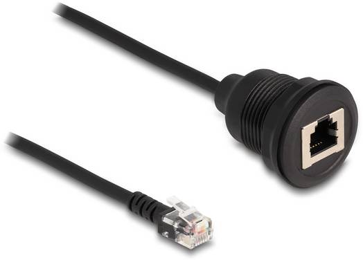 Delock telefonní kabel  30 cm černá