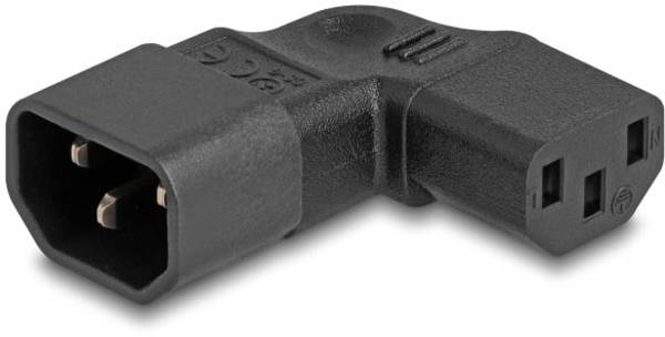 Delock 80474 síťový adaptér IEC zástrčka C14 10 A - IEC C13 zásuvka 10 A černá 0 mm 1 ks Bag