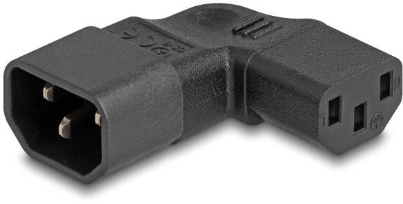Delock 80474 síťový adaptér IEC zástrčka C14 10 A - IEC C13 zásuvka 10 A černá 0 mm 1 ks Bag-0