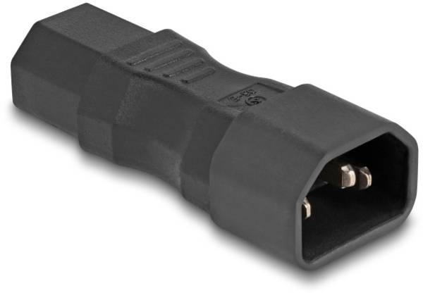 Delock 80467 síťový adaptér IEC C13 zásuvka 10 A - zástrčka C14 černá 0 mm 1 ks Bag
