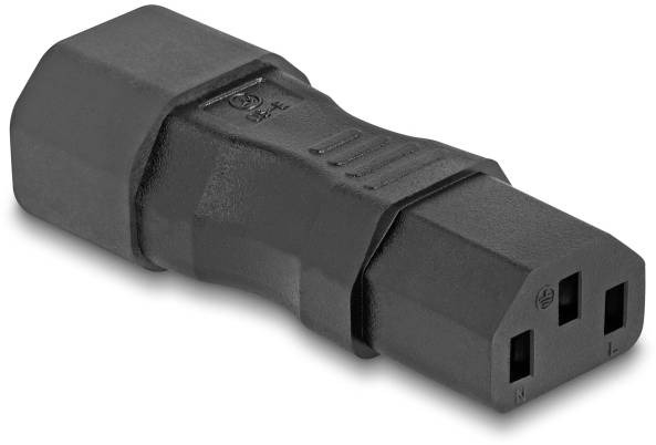 Delock 80467 síťový adaptér IEC C13 zásuvka 10 A - zástrčka C14 černá 0 mm 1 ks Bag-2