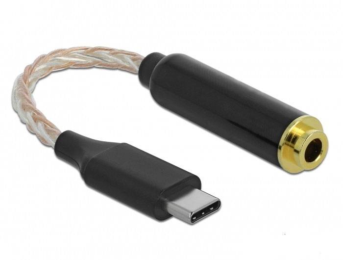 Delock USB-C®, audio adaptér [1x USB-C® zástrčka - 1x jack zásuvka 3,5 mm] 66302 12.5 cm-0