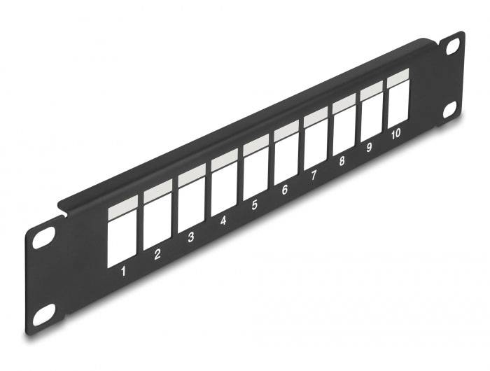 Delock 66676 patch panel 254 mm (10") 1 U černá neosazený-1