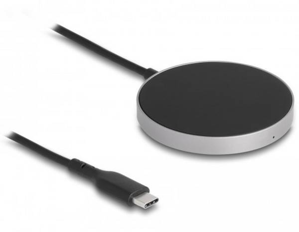 Delock bezdrátová indukční nabíječka 15 W 66467 66467  Výstup 1x USB-C® černá