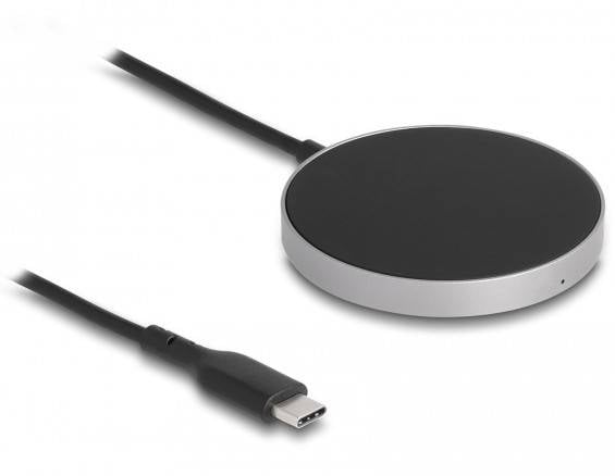 Delock bezdrátová indukční nabíječka 15 W 66467 66467 Výstup 1x USB-C® černá-0