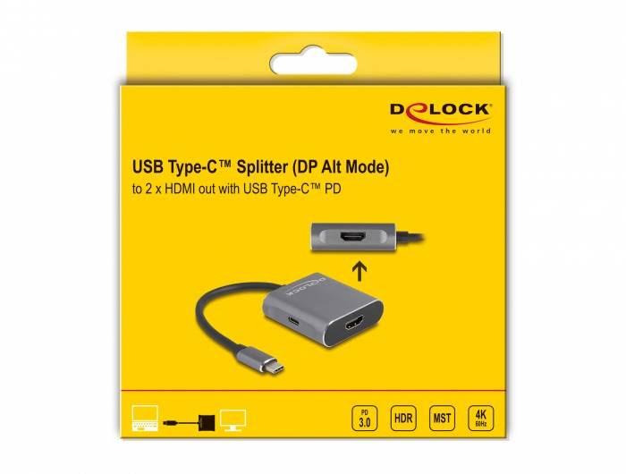 Delock 87805 HDMI rozbočovač šedá-2