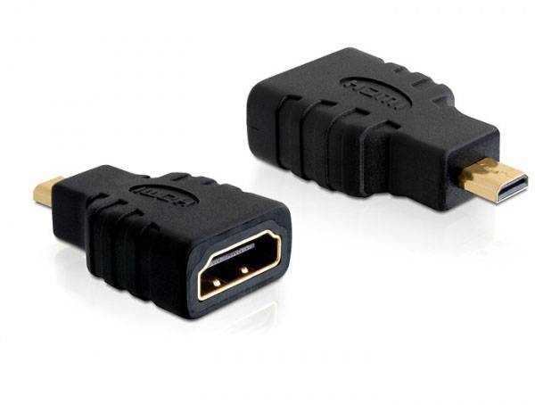 Delock 65242 HDMI adaptér [1x Micro HDMI™ - 1x HDMI zásuvka] černá  0 mm