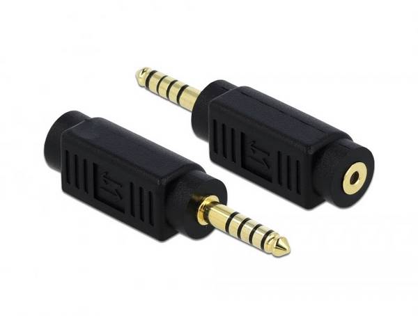 Delock 65996 65996 jack audio adaptér [1x jack zástrčka 3,5 mm - 1x jack zásuvka 2,5 mm] černá