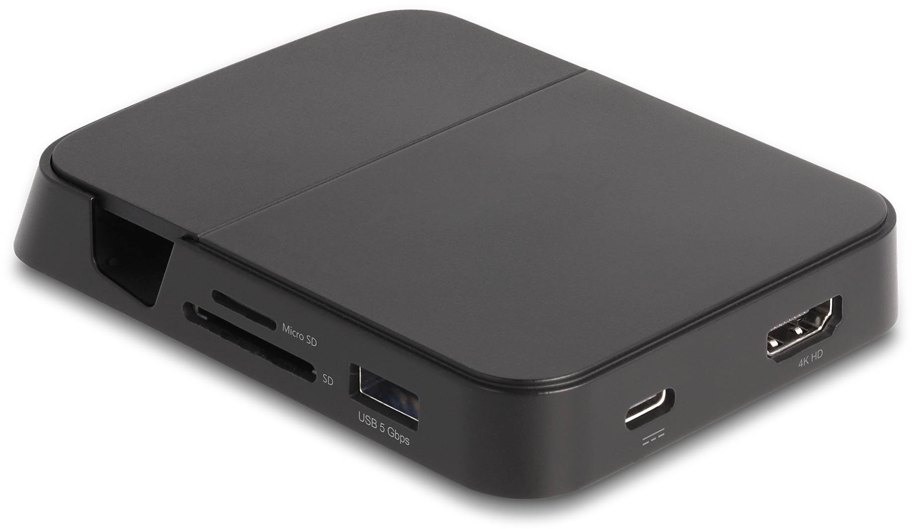 Delock 88018 USB-C®, USB 2.0, HDMI™ stojanová nabíječka na mobil černá Vhodné pro mobil: Smartphones mit USB-C Anschluss-2