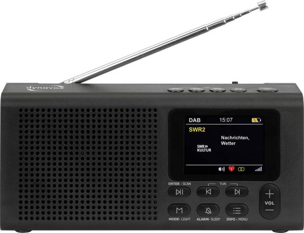 Dynavox DBT200 208053 kapesní rádio, DAB+, FM, Bluetooth, DAB+, černá