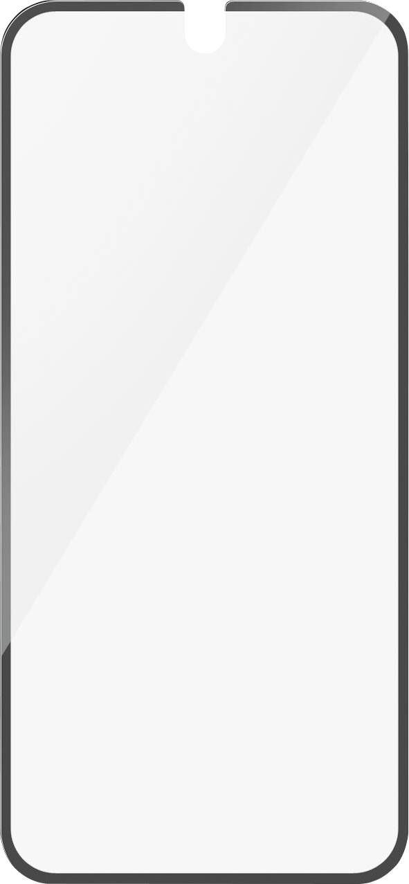 Prázdný displej smartphonu s černým okrajem a zaoblenými rohy.