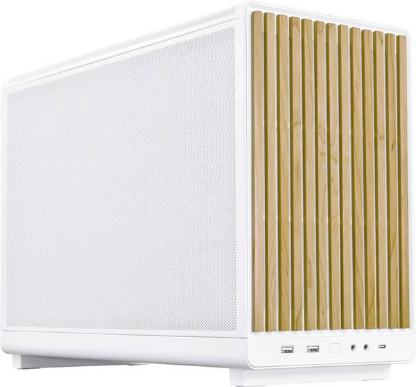 Lian Li Lian Li DAN Cases A3-mATX Wood Edition PC-Gehäuse, Micro-ATX - Buche, weiß micro tower pouzdro, herní pouzdro, PC skříň  bílá