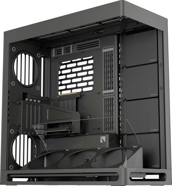 HAVN HAVN HS 420 VGPU PC-Gehäuse, Midi-Tower, E-ATX, Tempered Glass, PCIe 5.0 Riser midi tower pouzdro, herní pouzdro, PC skříň  černá