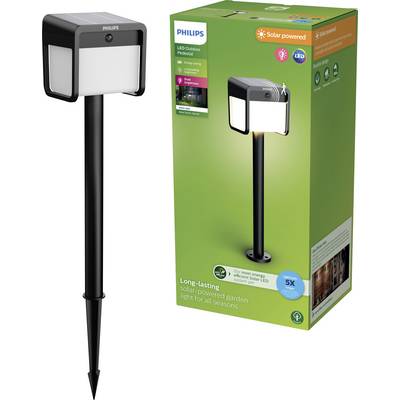 Philips LED 929004631901 Ezra venkovní solární stojanové světlo LED pevně vestavěné LED 1.8 W černá